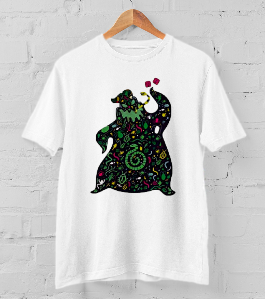 Bugs And Oogie Boogie Colorful Swirl And Leaf T-Shirt
