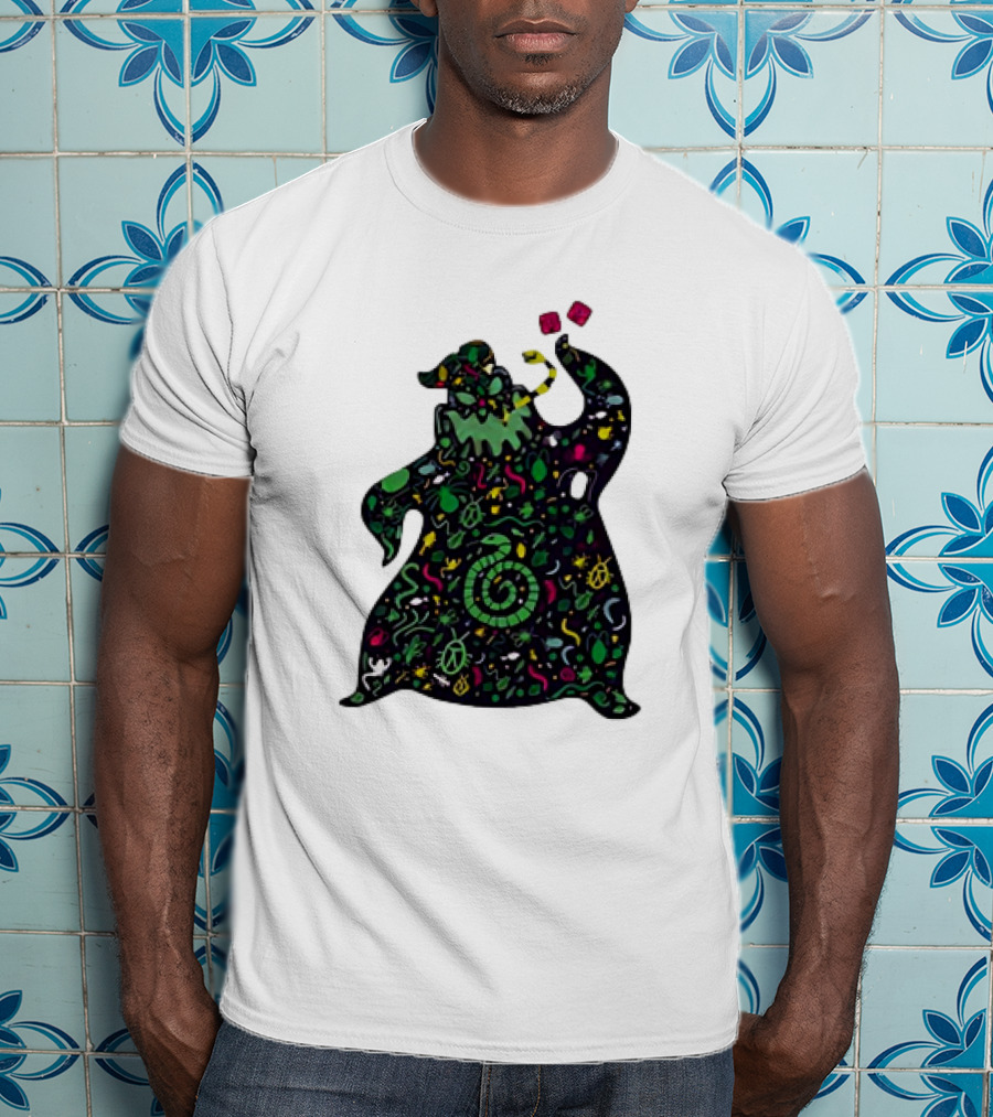 Bugs And Oogie Boogie Colorful Swirl And Leaf T-Shirt