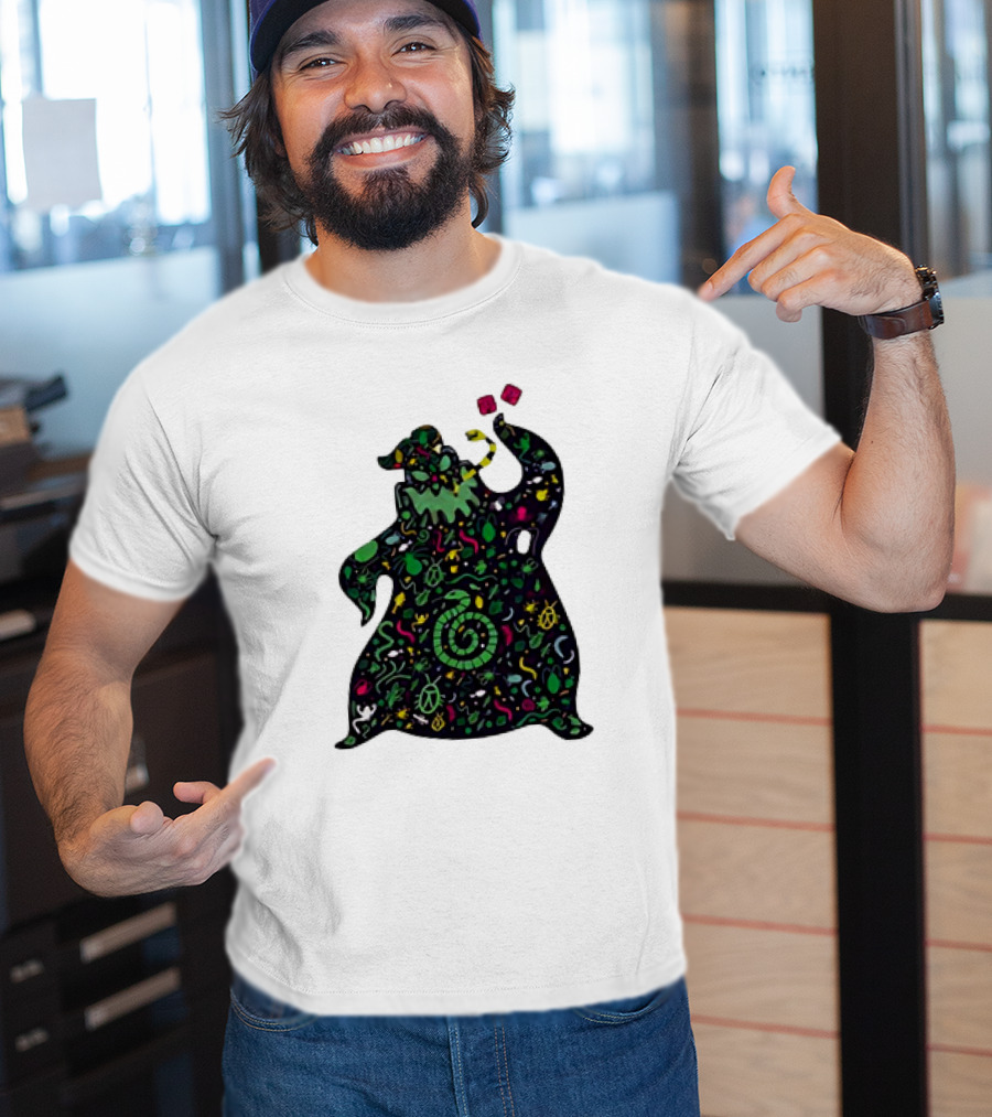 Bugs And Oogie Boogie Colorful Swirl And Leaf T-Shirt