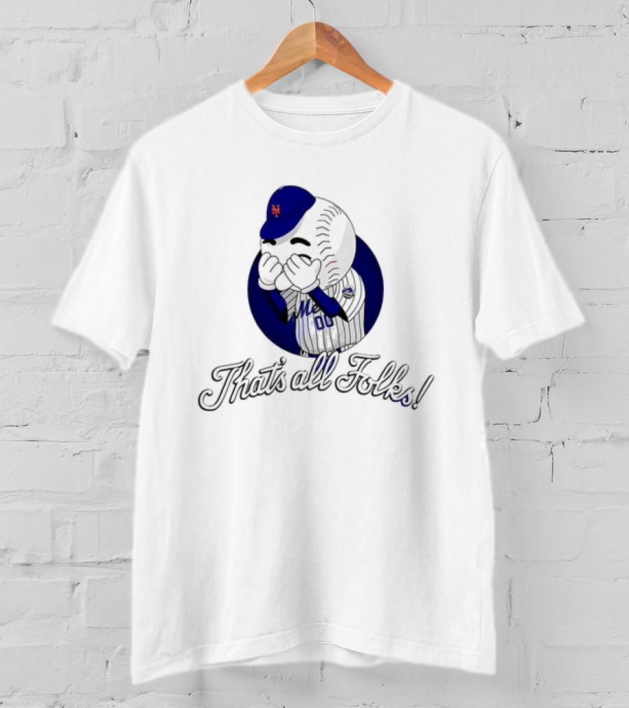 New York Mets Baseball That’s All Folks Logo Character T-Shirt