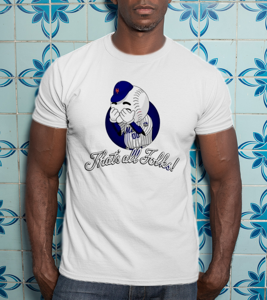 New York Mets Baseball That’s All Folks Logo Character T-Shirt
