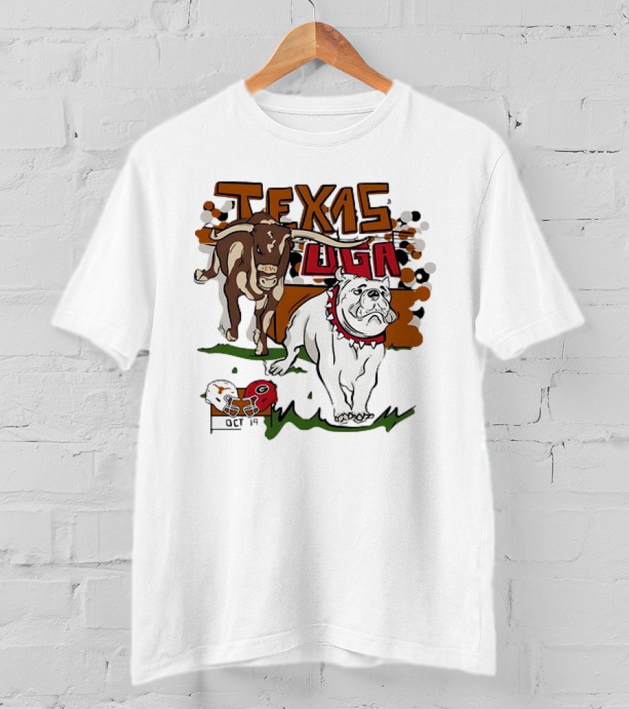 Texas Longhorns UGA Bulldogs October 19 Showdown T-Shirt