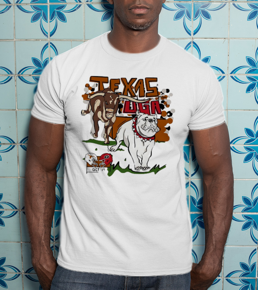 Texas Longhorns UGA Bulldogs October 19 Showdown T-Shirt