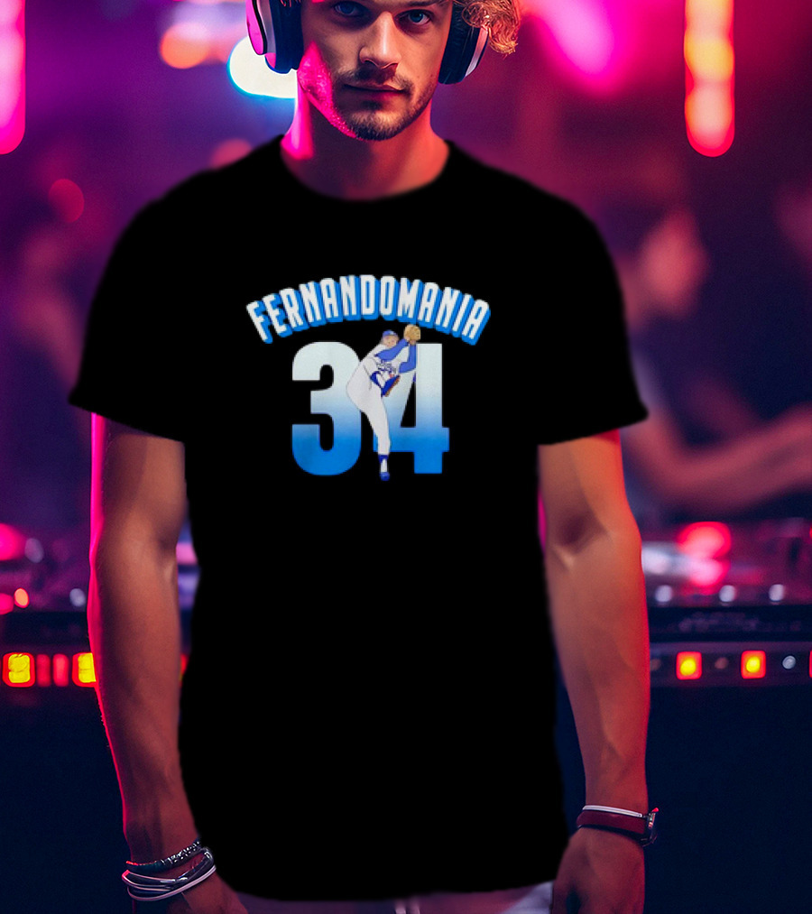 Fernandomania Vintage 34 Baseball Pitcher Iconic T-Shirt