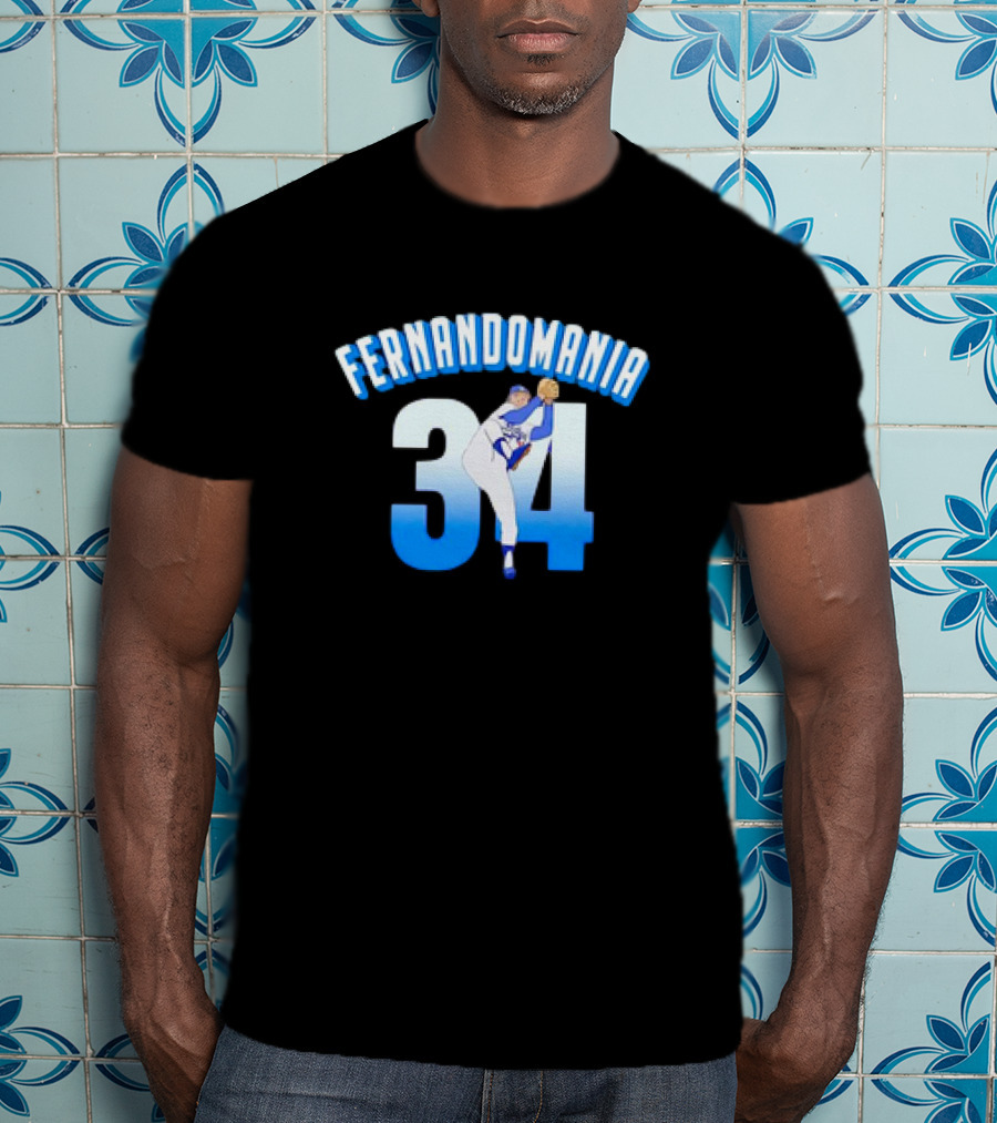 Fernandomania Vintage 34 Baseball Pitcher Iconic T-Shirt