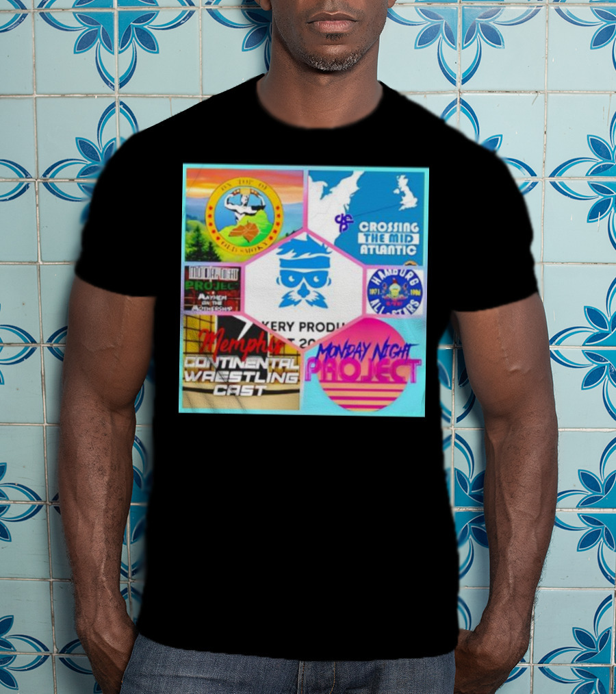 Memphis Continental Wrestling Cast Monday Night Project Crossing The Mid Atlantic T-Shirt