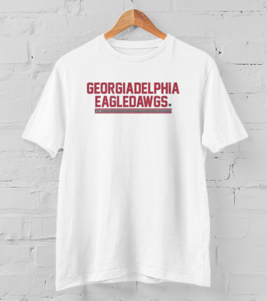 GEORGIADELPHIA EAGLEDAWGS Football Fans Hybrid Team Names T-Shirt
