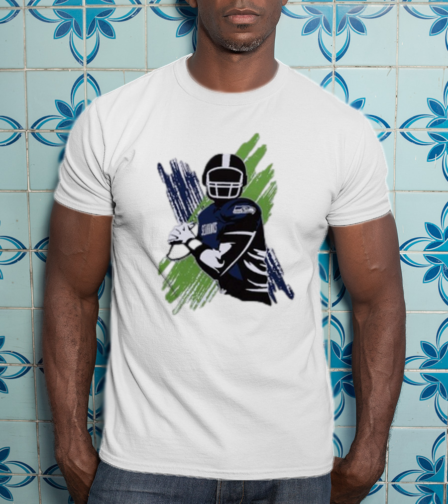 Seattle Seahawks Starter Player X Blue Green Football T-Shirt