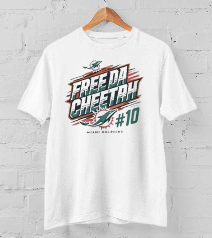 Free Da Cheetah Miami Dolphins #10 Tyreek Hill T-Shirt