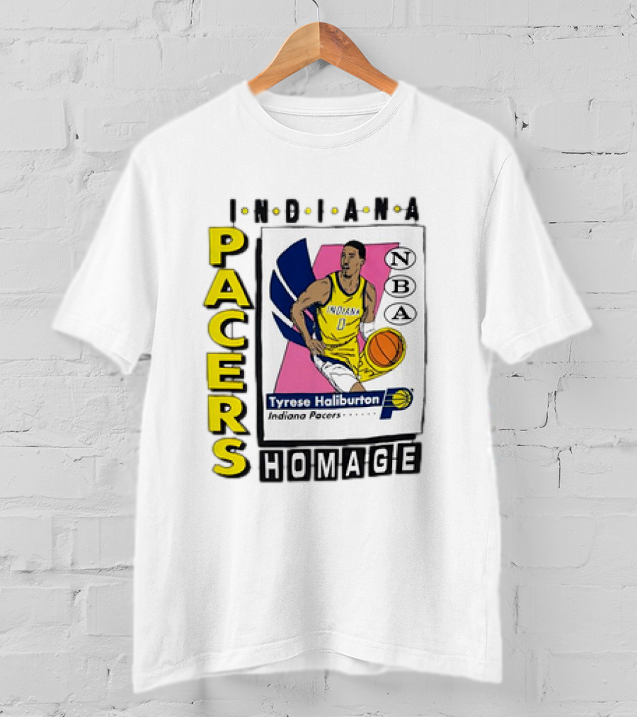 Tyrese Haliburton Indiana Pacers NBA Homage Vintage Skybox T-Shirt
