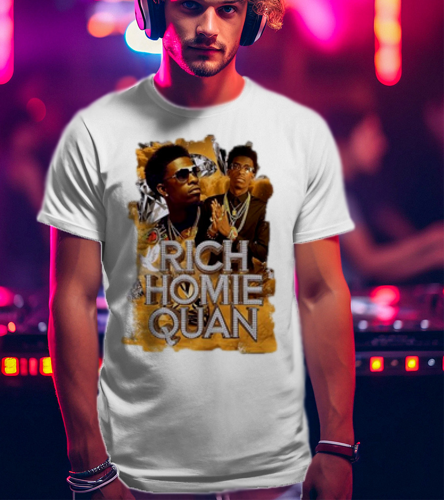 Rich Homie Quan Vintage Style Graphic Collage T-Shirt