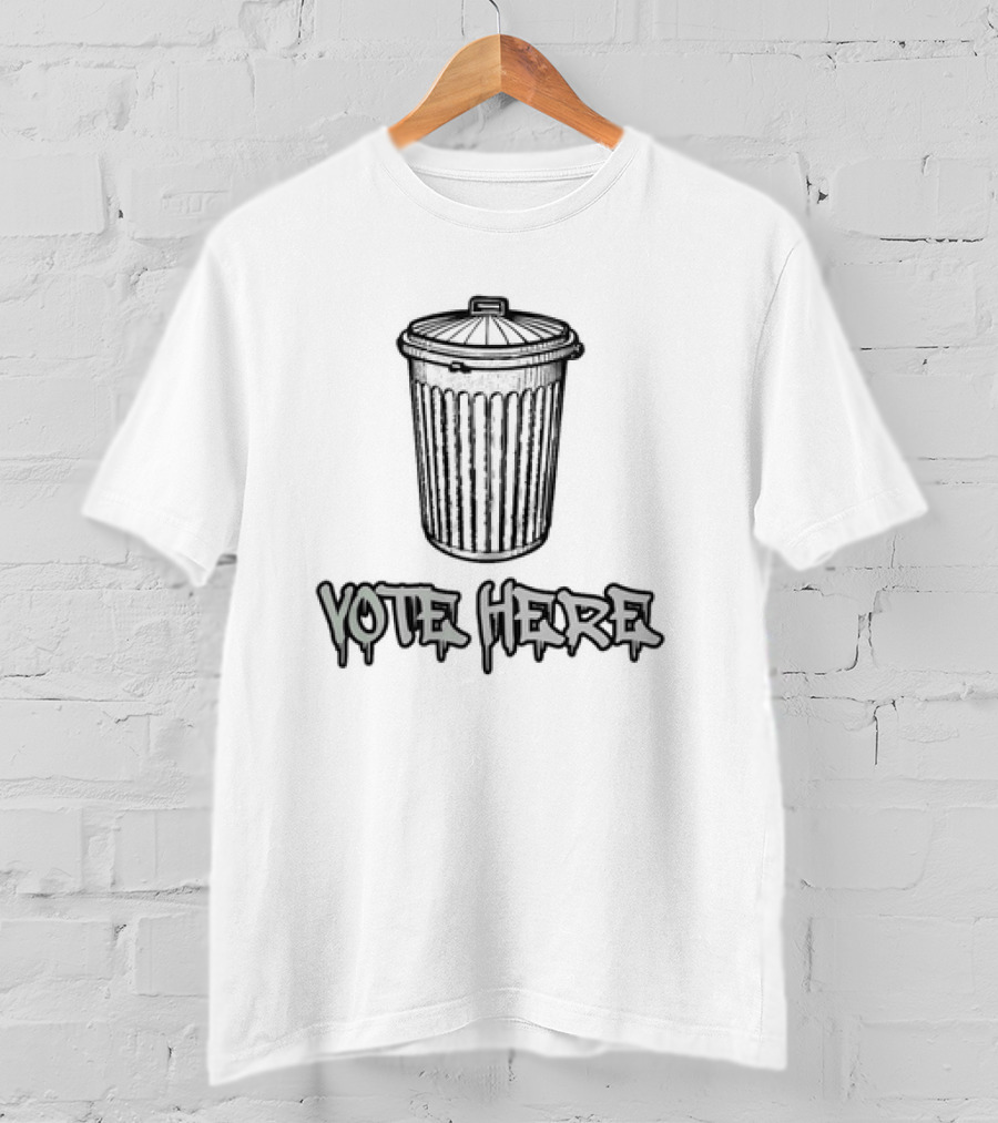Vote Here Trash Can Graffiti T-Shirt
