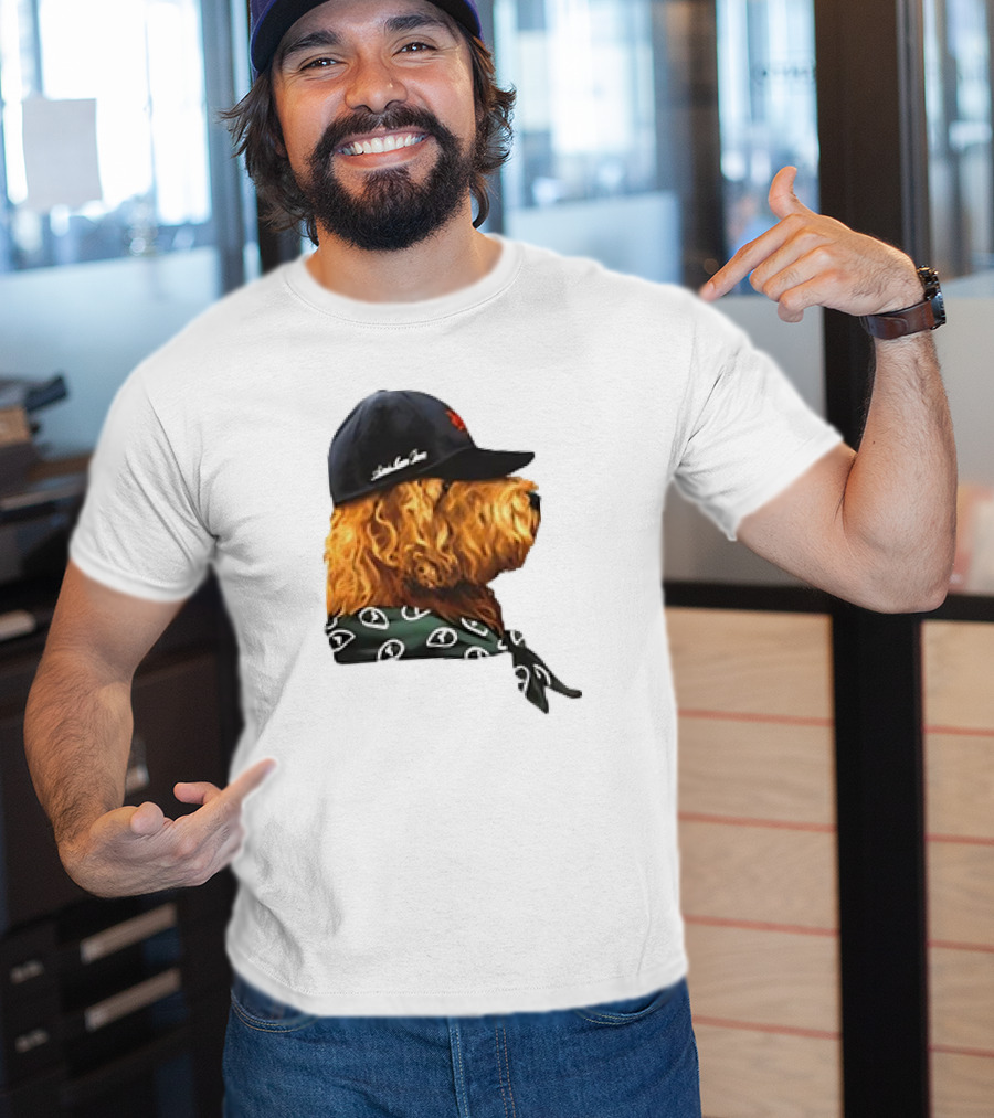 Aime Leon Dore Buddy Dog Wearing Cap And Scarf T-Shirt