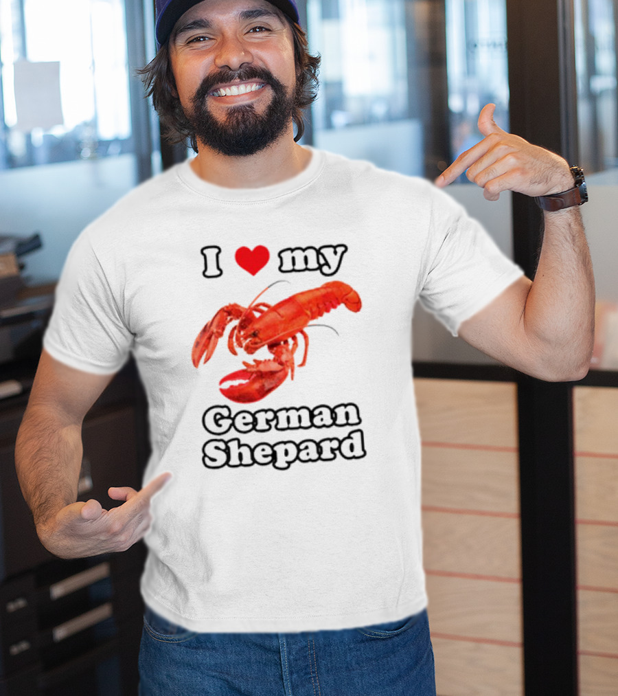I Love My German Shepard Lobster T-Shirt