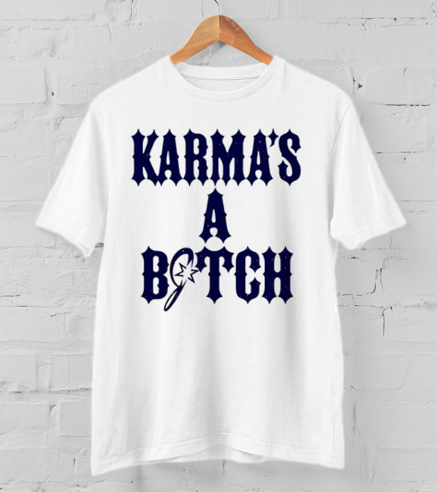 Karma's A Bitch Magic Wand Stars T-Shirt