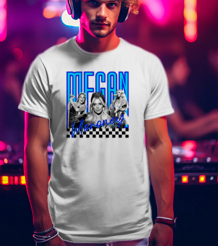 Megan Moroney Country Music Retro Checkered T-Shirt