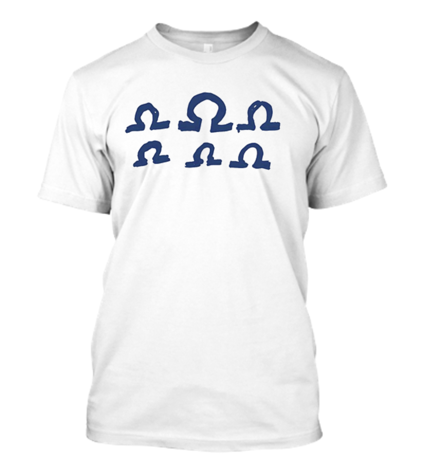 Omega Symbol Pattern Cropped T-Shirt