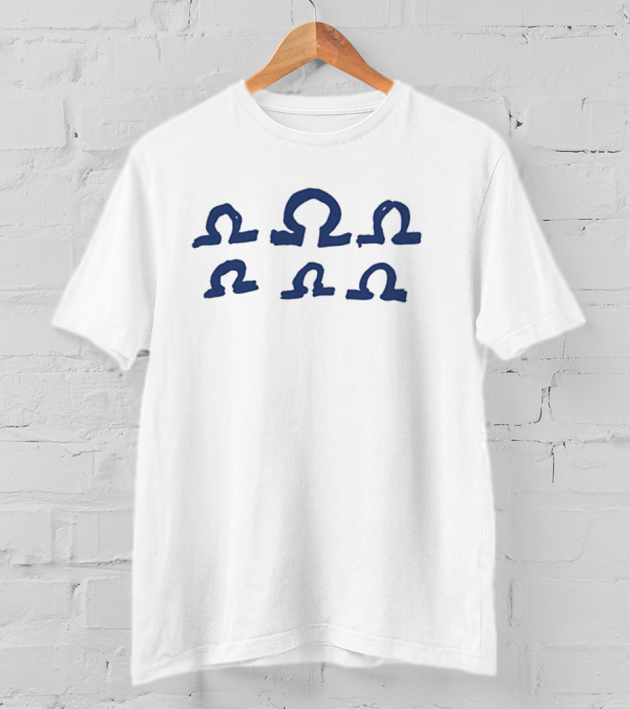 Omega Symbol Pattern Cropped T-Shirt