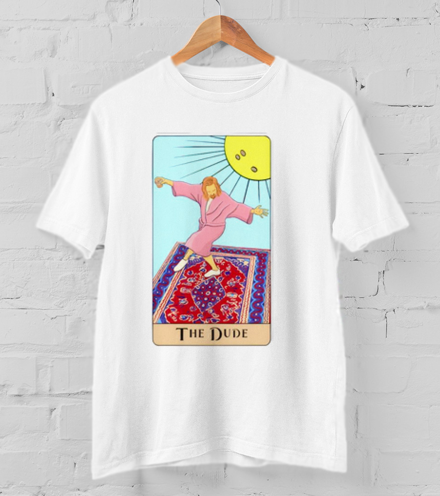The Dude Tarot Card The Big Lebowski Bowling Rug Sun T-Shirt