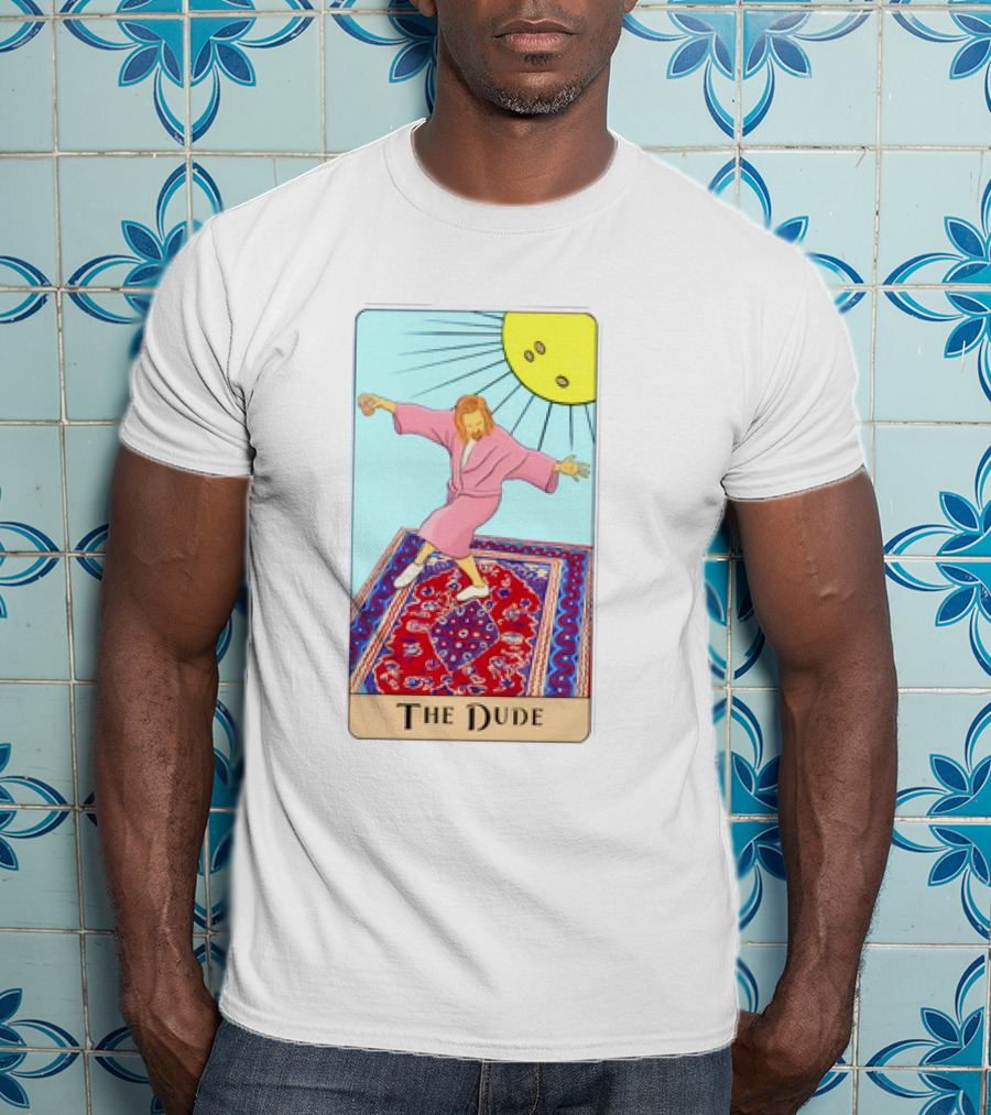 The Dude Tarot Card The Big Lebowski Bowling Rug Sun T-Shirt
