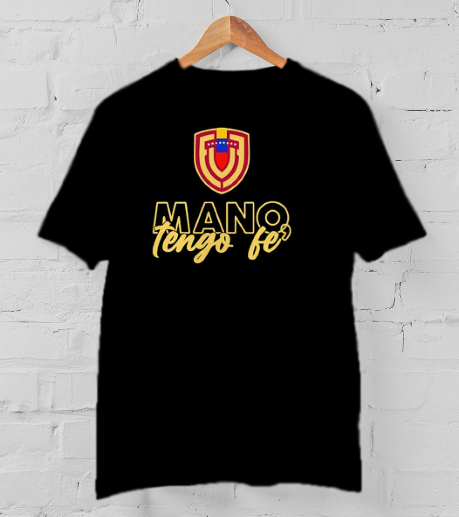 MANO TENGO FE Venezuela Football Team Logo Crest T-Shirt