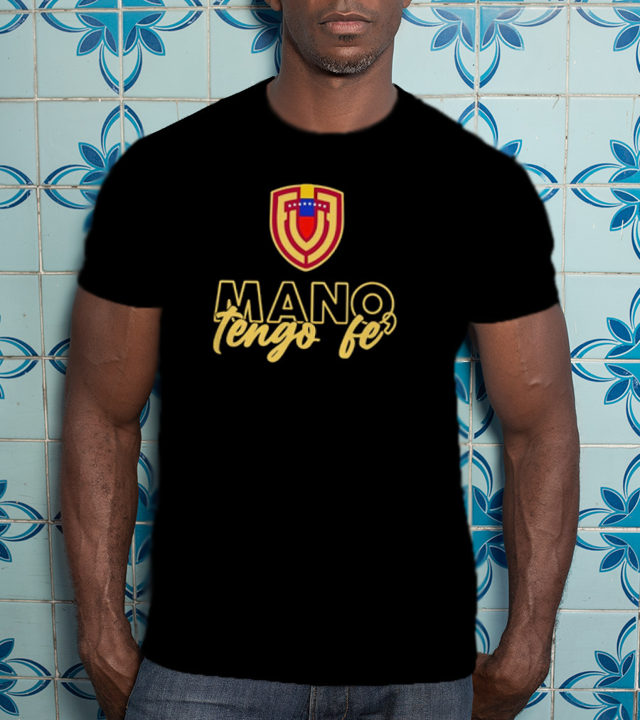 MANO TENGO FE Venezuela Football Team Logo Crest T-Shirt
