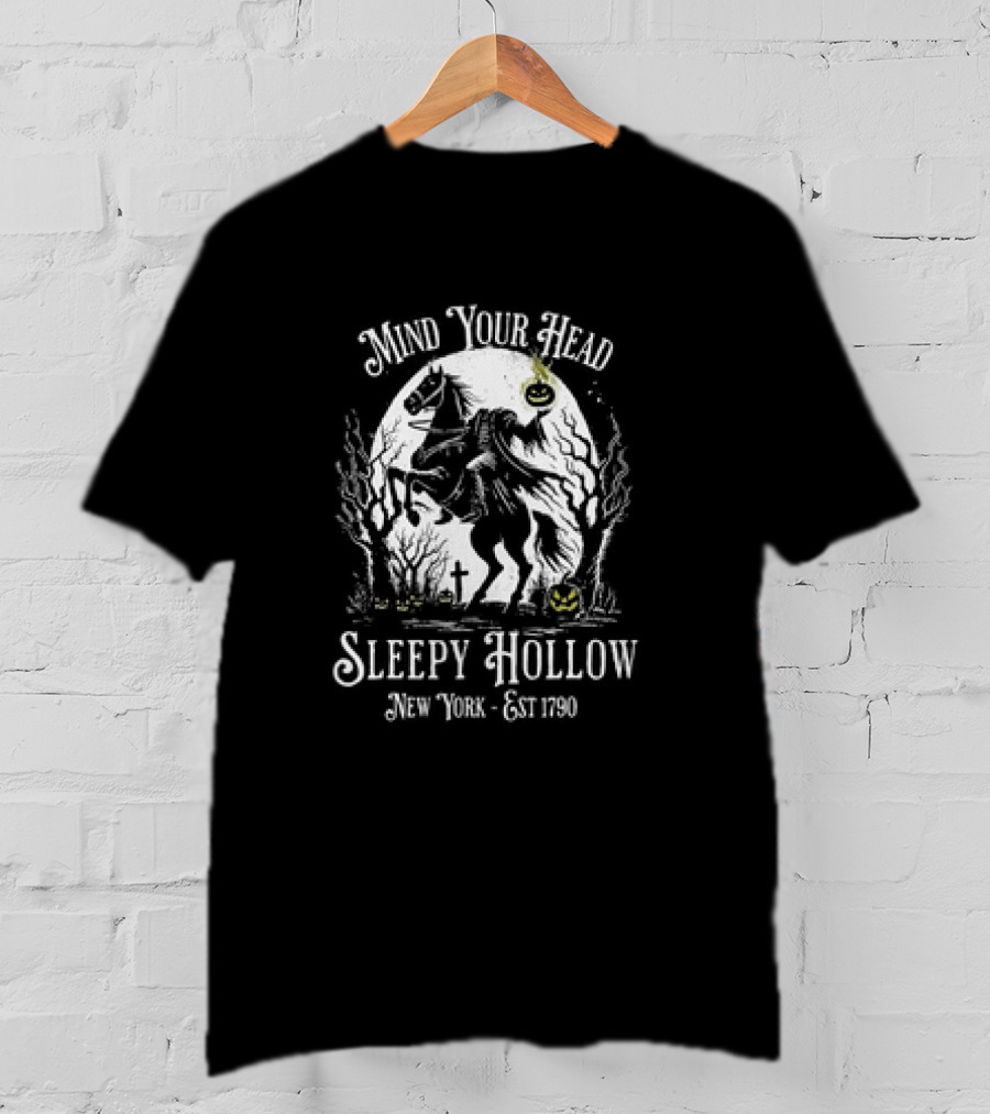 Mind Your Head Sleepy Hollow Headless Horseman New York Est 1790 Vintage T-Shirt