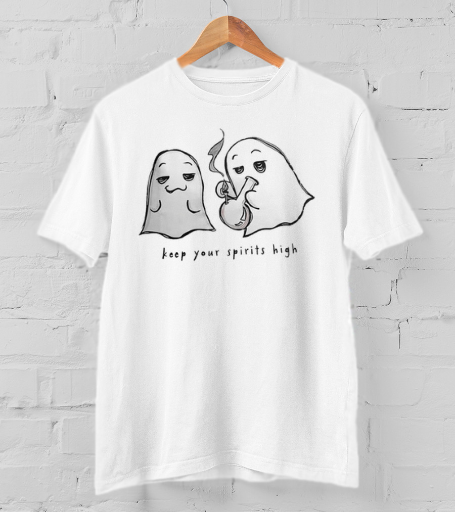 Keep Your Spirits High Ghosts Smoking T-Shirt