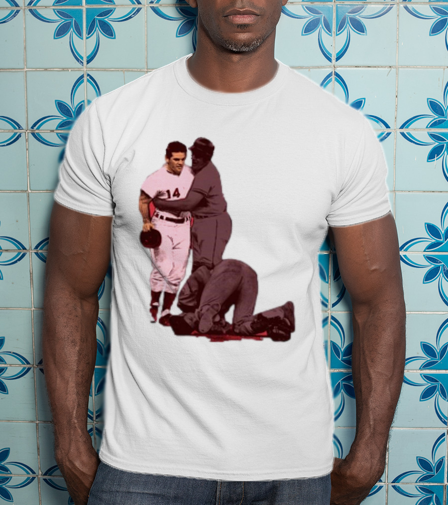 Pete Rose Levels Ray Fosse Baseball Collision Moment T-Shirt