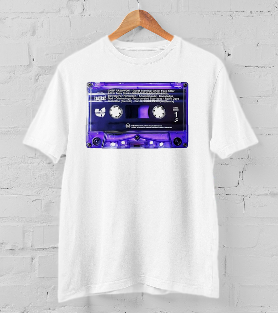 Chef Raekwon Purple Tape 1995 Loud Records Ghost Face Killer Featured Tracks T-Shirt
