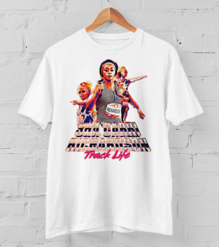 Sha'Carri Richardson Track Life Dynamic Athlete Portrayal T-Shirt