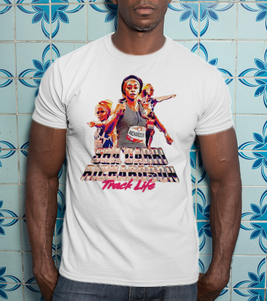 Sha'Carri Richardson Track Life Dynamic Athlete Portrayal T-Shirt