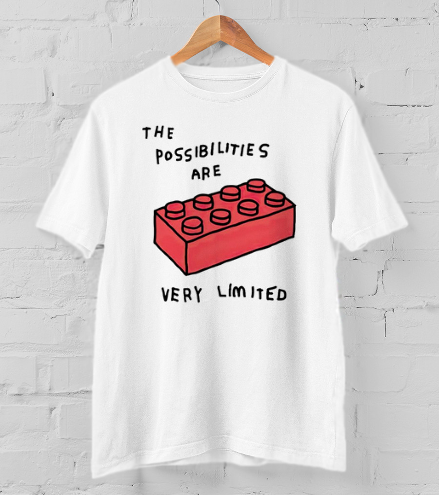The Possibilities Are Very Limited Red Brick Block T-Shirt