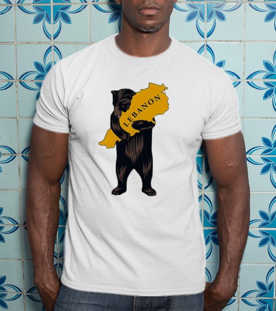 Bear Hugging Lebanon Map T-Shirt
