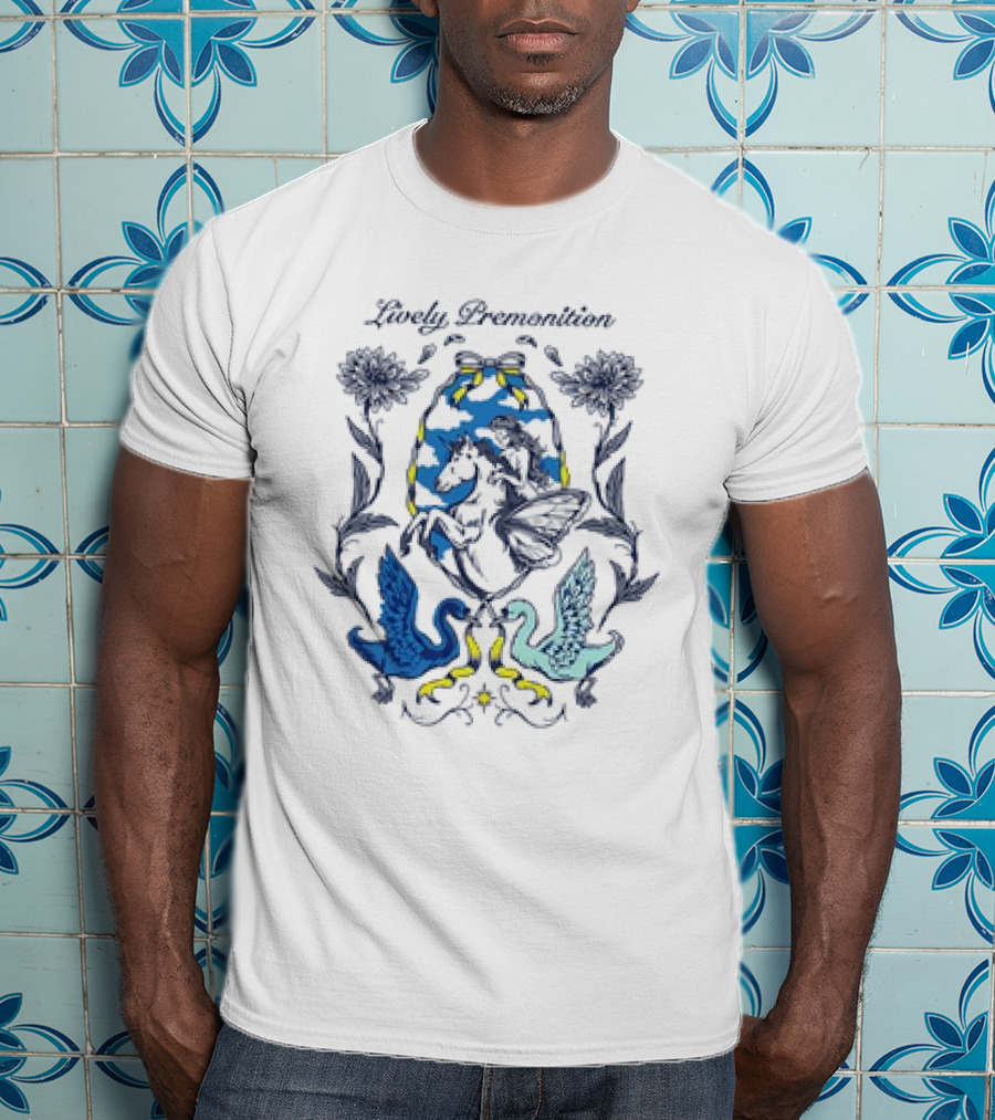 Lively Premonition Unicorn Fairy With Floral Swans T-Shirt