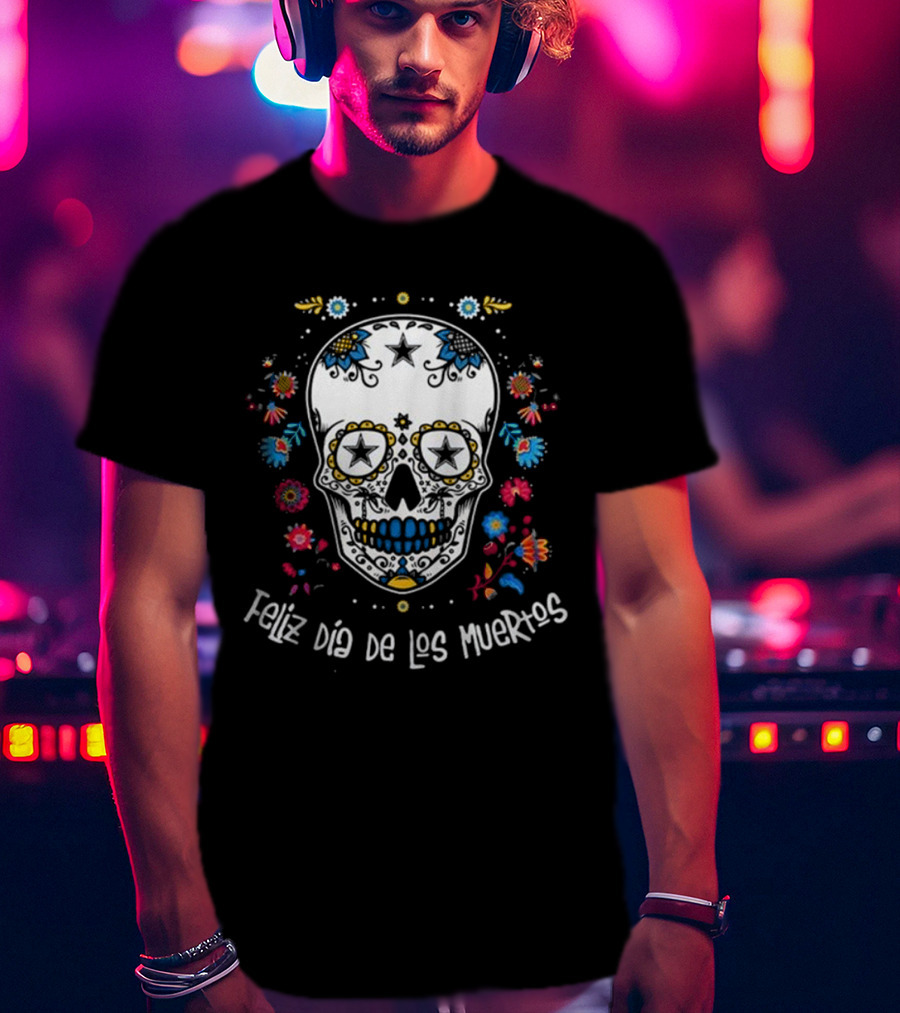 Dallas Cowboys Feliz Dia De Los Muertos T-Shirt