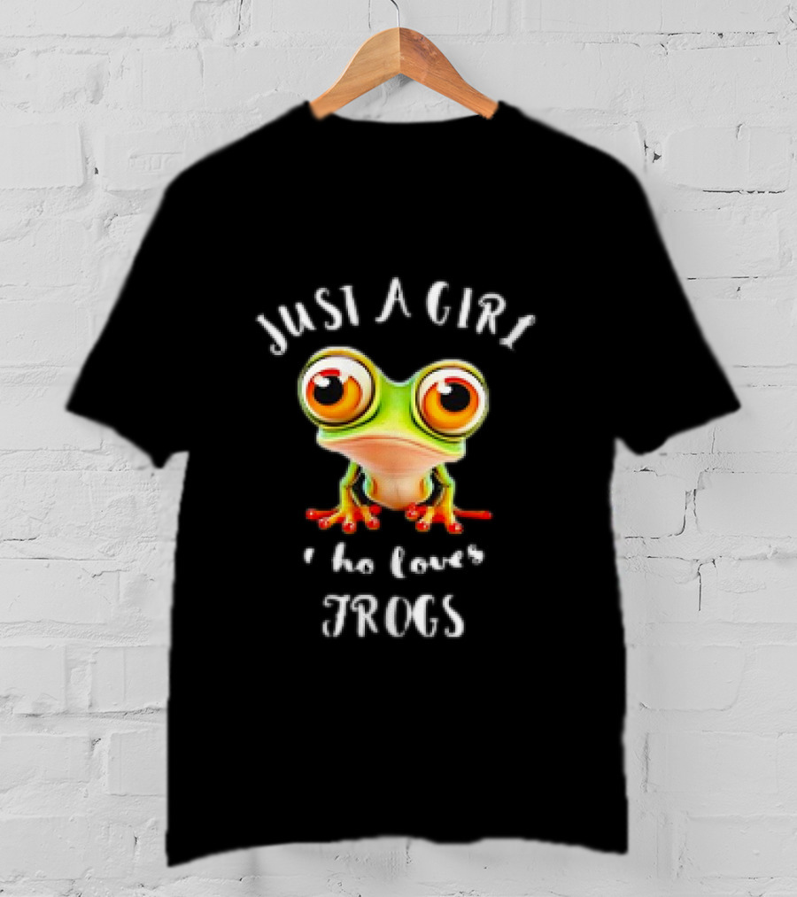 Just A Girl Who Loves Frogs Red Eyed Tree Frog Meme T-Shirt