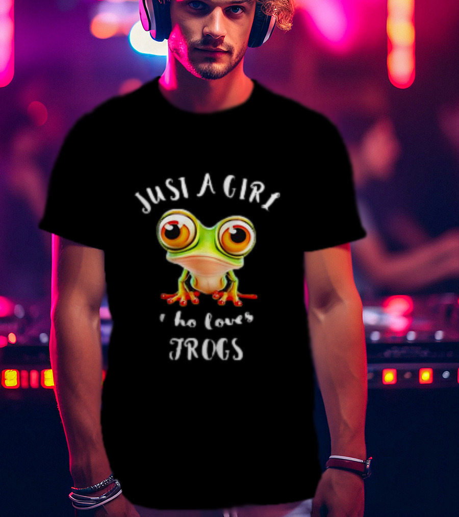 Just A Girl Who Loves Frogs Red Eyed Tree Frog Meme T-Shirt