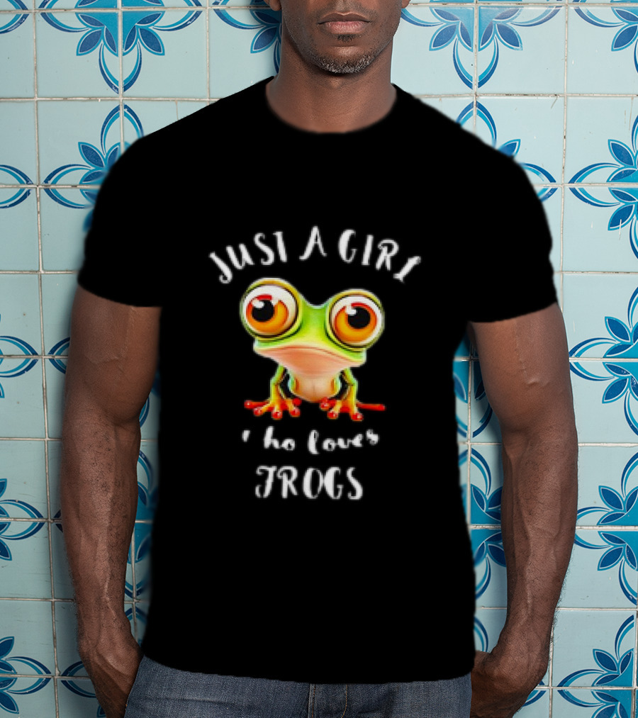 Just A Girl Who Loves Frogs Red Eyed Tree Frog Meme T-Shirt