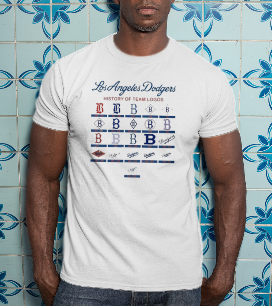 Los Angeles Dodgers Evolution Of Team Branding T-Shirt
