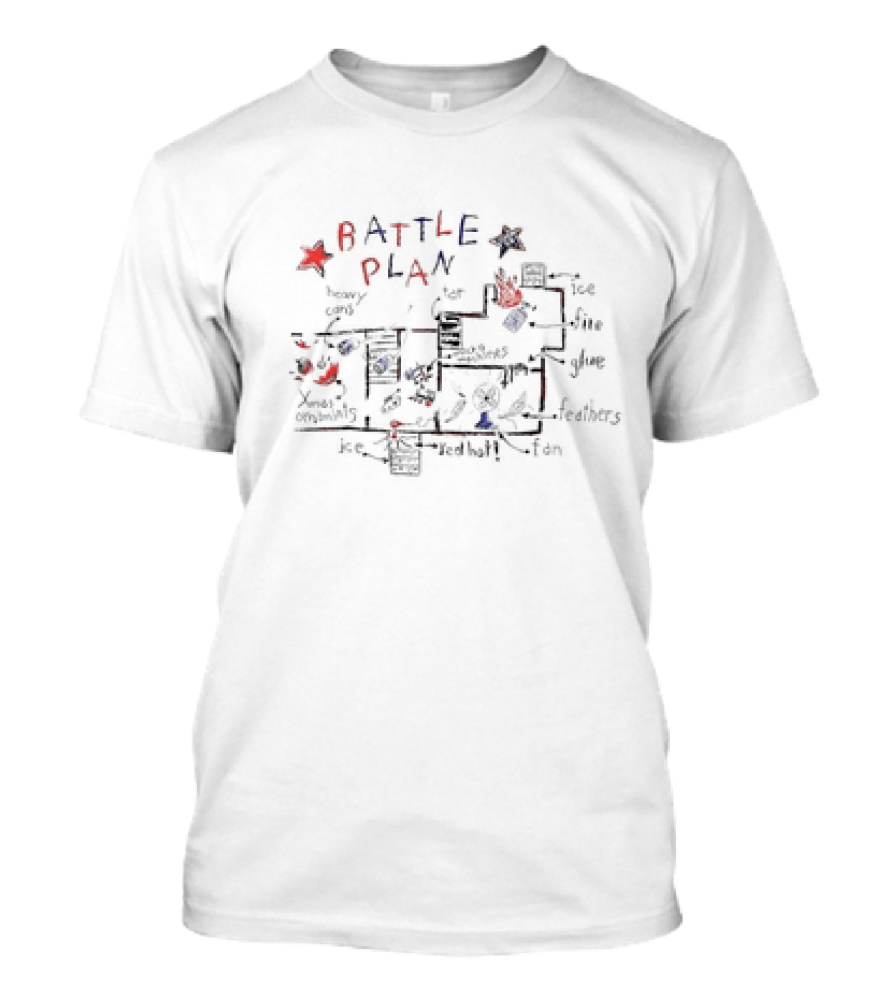 Battle Plan Heavy Xmas Ornaments Glue Feathers Trap Ice Fan Test T-Shirt