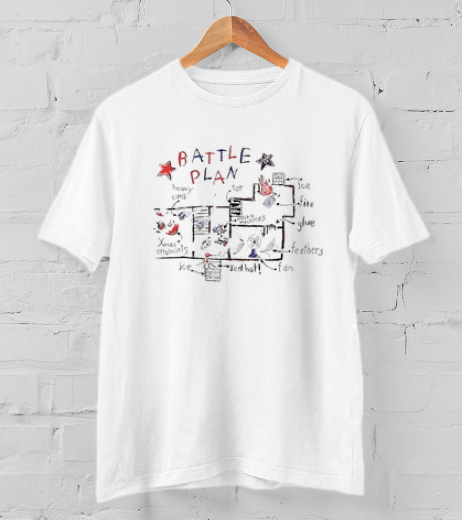 Battle Plan Heavy Xmas Ornaments Glue Feathers Trap Ice Fan Test T-Shirt