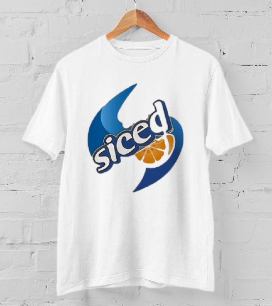 Orange Siced Hurricane Symbol Slice T-Shirt