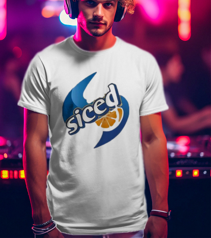 Orange Siced Hurricane Symbol Slice T-Shirt