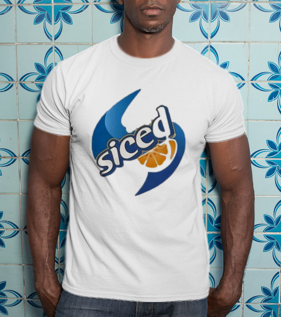 Orange Siced Hurricane Symbol Slice T-Shirt