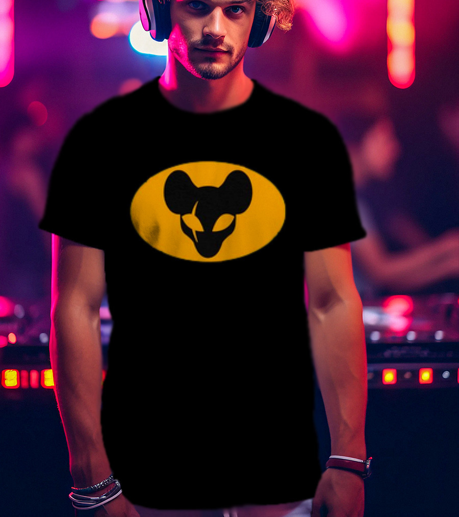Retro Ratman Emblem Yellow Oval T-Shirt