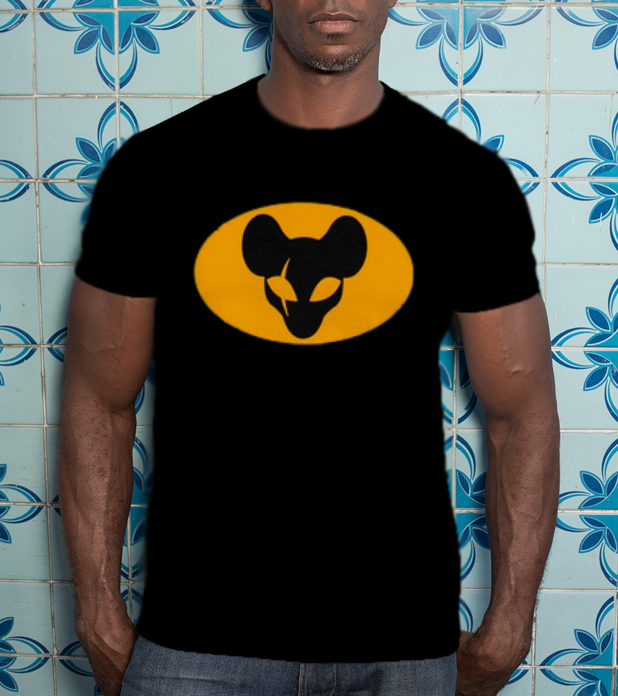 Retro Ratman Emblem Yellow Oval T-Shirt