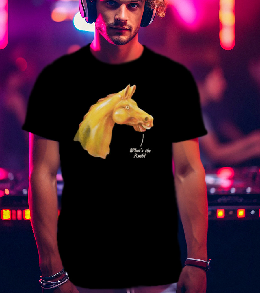 We Live In Time Carousel Horse What's The Rush T-Shirt