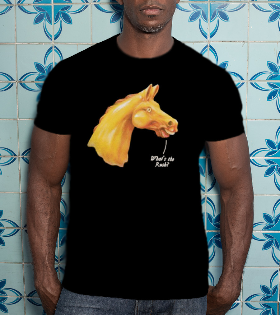 We Live In Time Carousel Horse What's The Rush T-Shirt