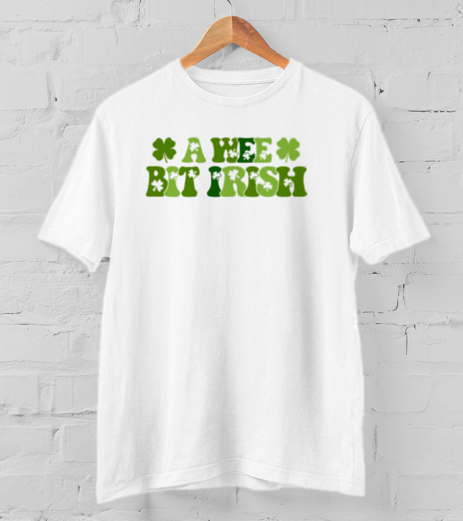 A Wee Bit Irish St Patrick’s Day Shamrock Heritage T-Shirt